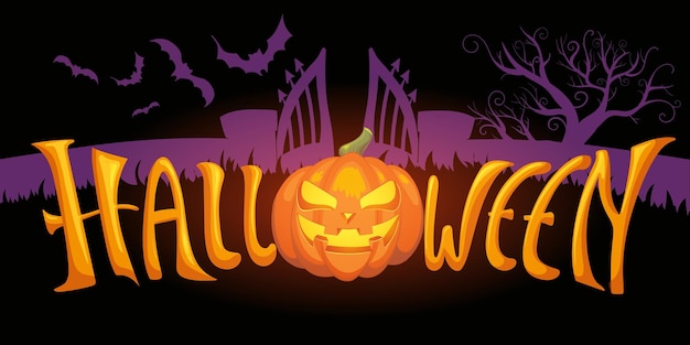 Plik wektorowy ilustracja halloween dynia