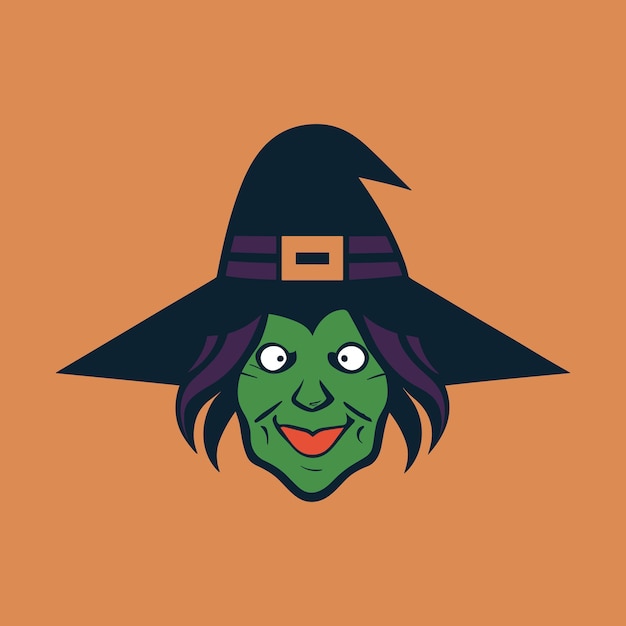 Plik wektorowy ilustracja halloween witch halloweenowy projekt wektora idealny do plakatów z zaproszeniami