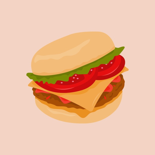 Plik wektorowy ilustracja hamburger