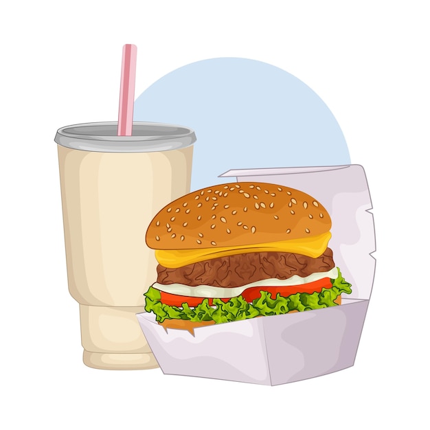 Ilustracja hamburgera