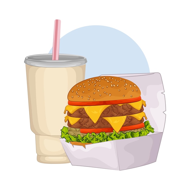 Ilustracja hamburgera
