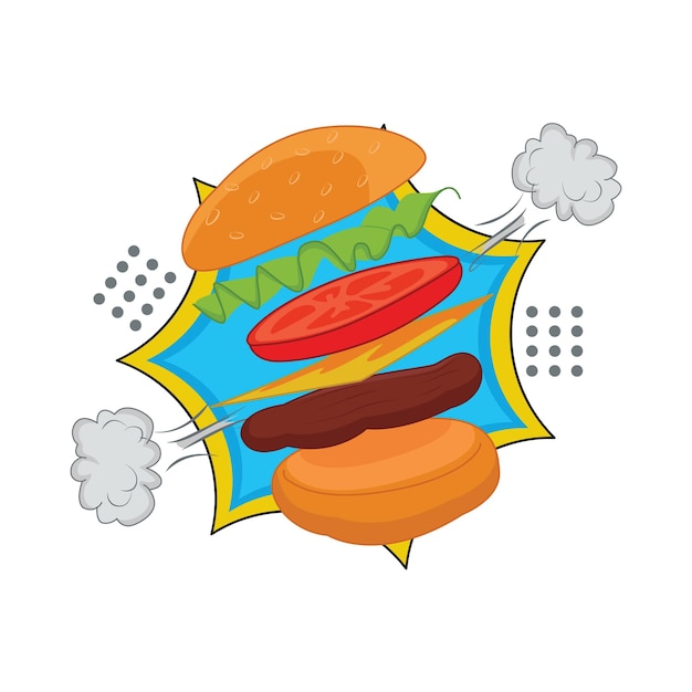 Ilustracja hamburgera