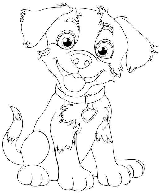 Plik wektorowy ilustracja happy puppy vector