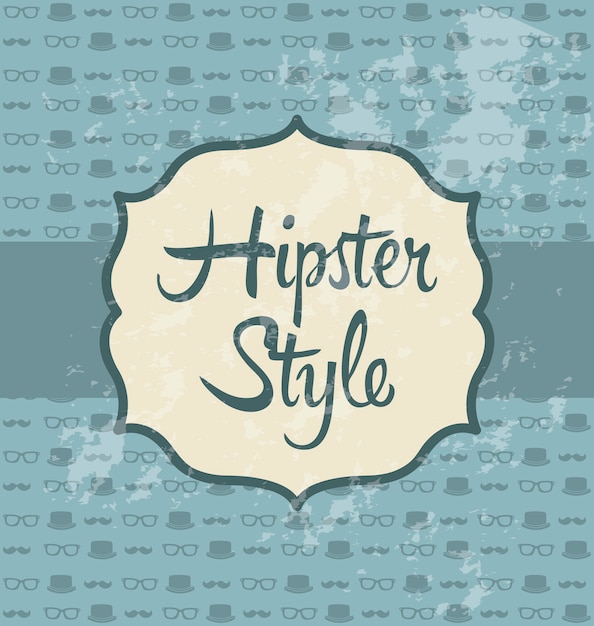 Plik wektorowy ilustracja hipster na tle retro stary styl wektor