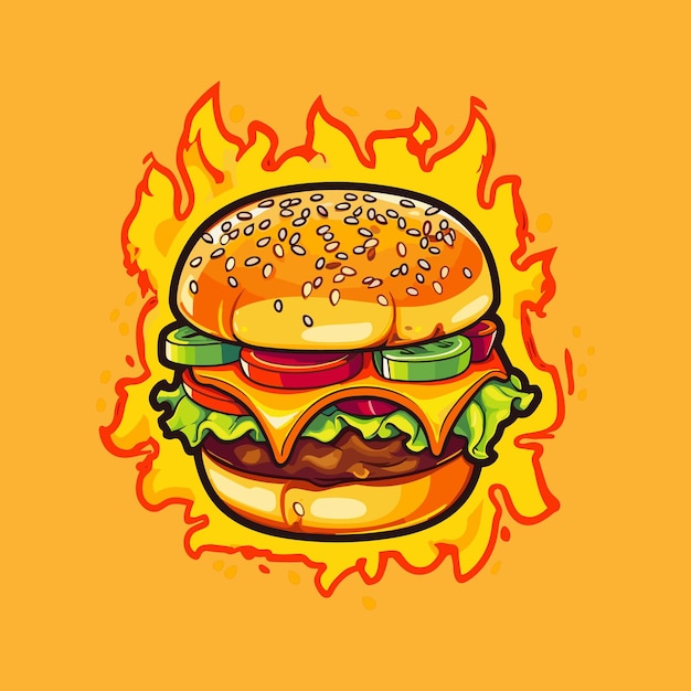 Plik wektorowy ilustracja ikona wektora burgera