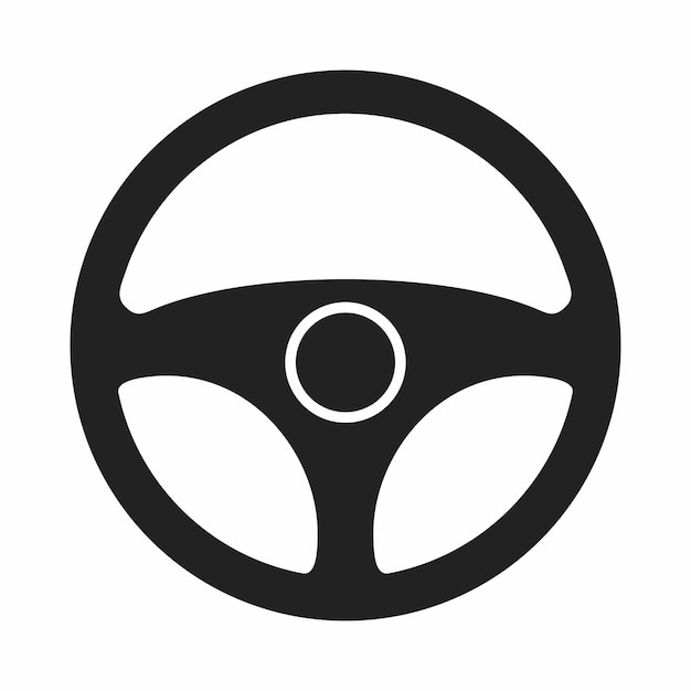 Plik wektorowy ilustracja ikony kierownicy w stylu płaskim