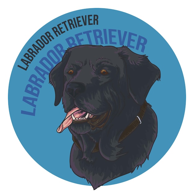 Plik wektorowy ilustracja ikony psa labrador retriever
