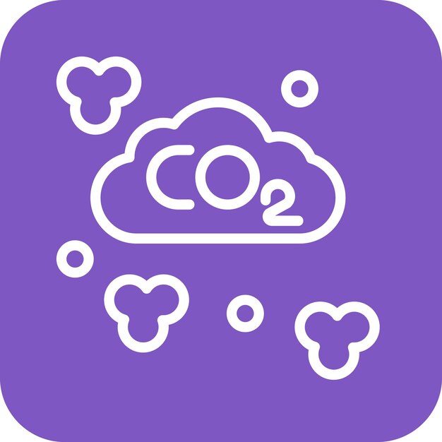 Plik wektorowy ilustracja ikony wektora dwutlenku węgla renewable energy