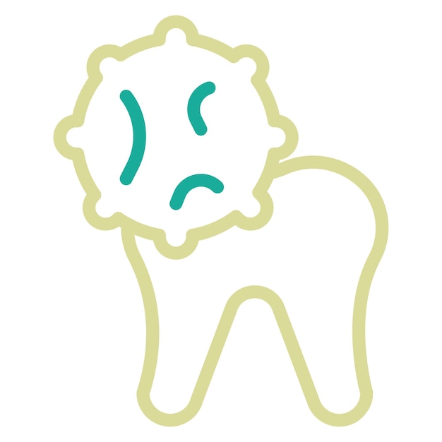 Plik wektorowy ilustracja ikony wektora infekcji zębów z zestawu ikon opieki dentystycznej