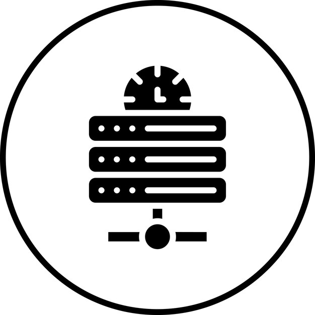 Ilustracja ikony wektora prędkości bazy danych zestawu ikon hostingu internetowego