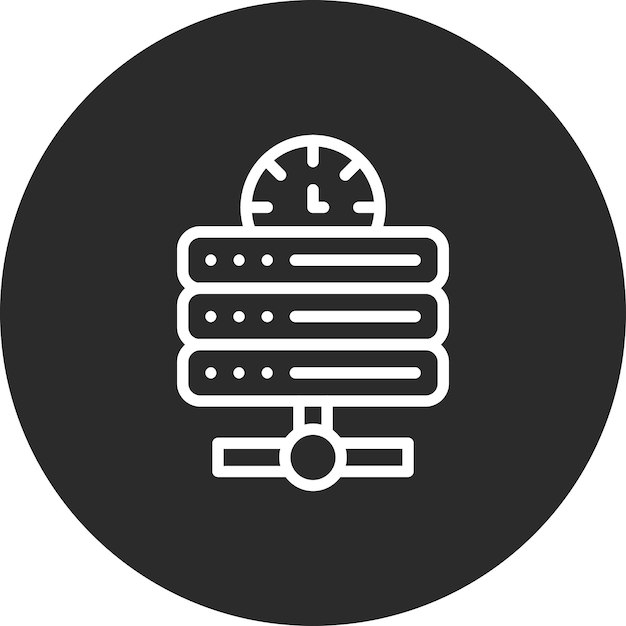 Ilustracja ikony wektora prędkości bazy danych zestawu ikon hostingu internetowego