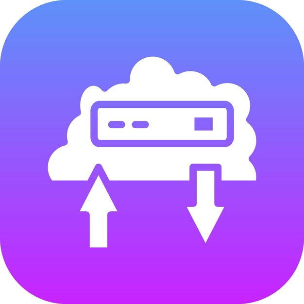 Ilustracja ikony wektora przełącznika chmurowego zestawu ikon Cloud Computing