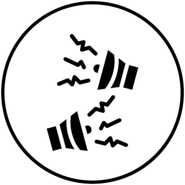 Plik wektorowy ilustracja ikony wektora zanieczyszczenia hałasu z zestawu ikon zanieczyszczenia