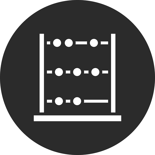 Ilustracja ikony wektorowej Abacus zestawu ikon edukacji