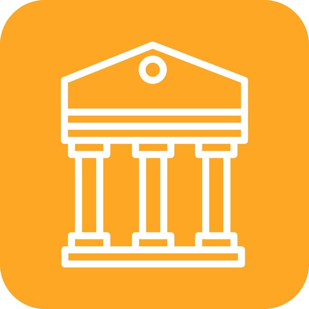 Ilustracja ikony wektorowej banku banków i finansów