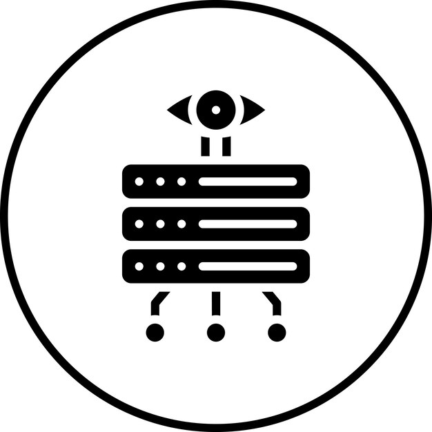 Ilustracja ikony wektorowej bazy danych zestawu ikon hostingu internetowego