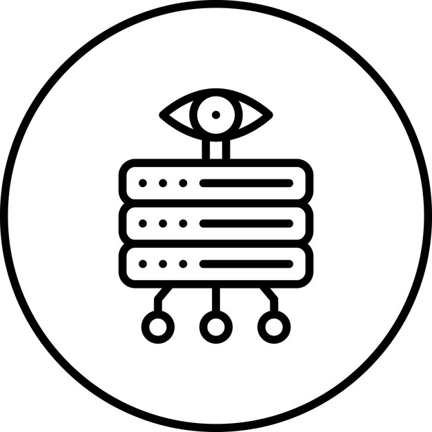 Ilustracja ikony wektorowej bazy danych zestawu ikon hostingu internetowego