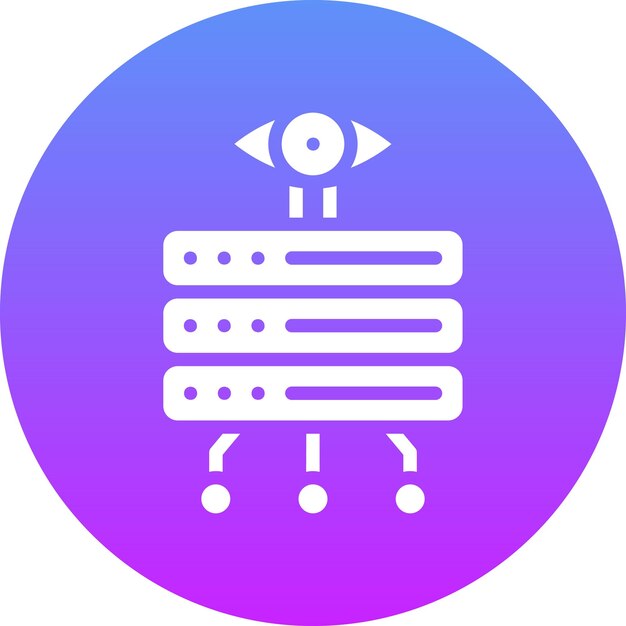 Ilustracja ikony wektorowej bazy danych zestawu ikon hostingu internetowego
