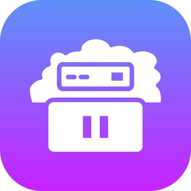 Ilustracja ikony wektorowej Cloud Video Pause z ikony Cloud Computing