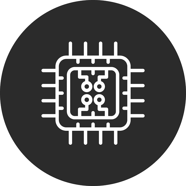 Plik wektorowy ilustracja ikony wektorowej cpu zestawu ikon urządzeń elektronicznych