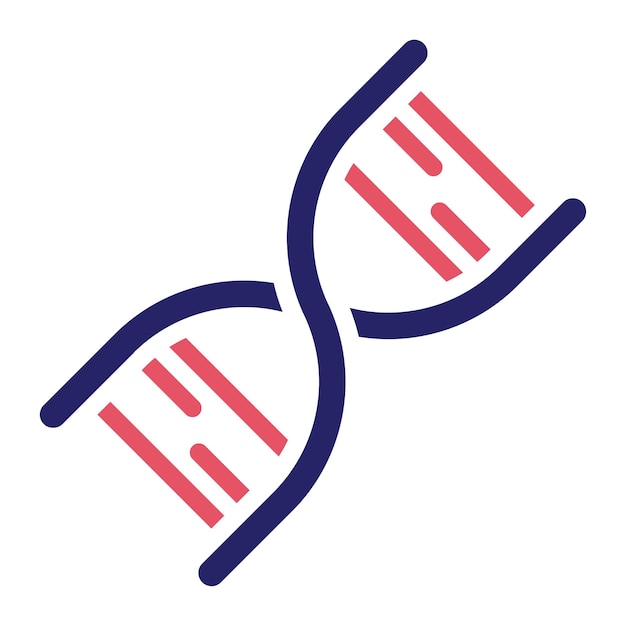 Ilustracja ikony wektorowej DNA zestawu ikon badań i nauki