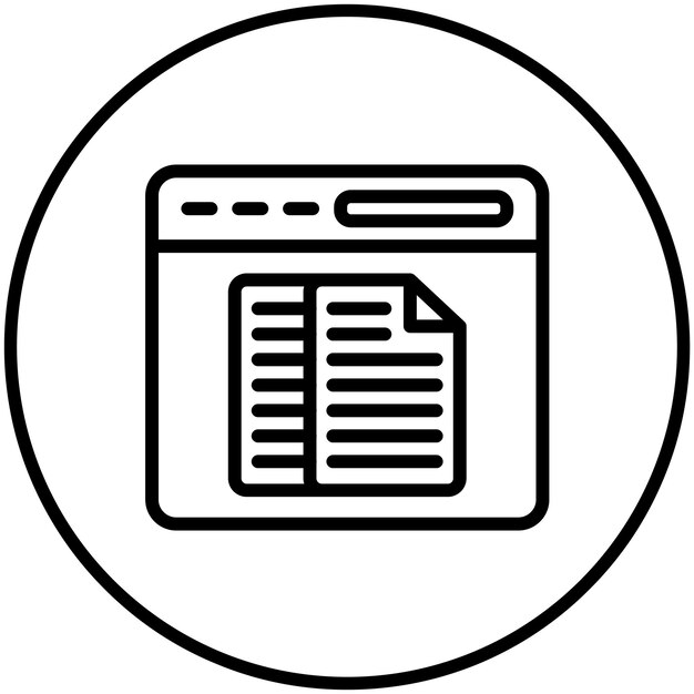 Ilustracja ikony wektorowej dokumentów zestawu ikon marketingu internetowego