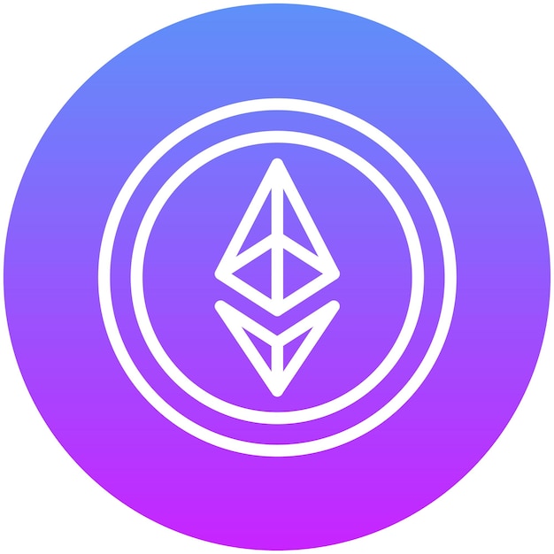 Ilustracja ikony wektorowej Ethereum ikony kryptowaluty