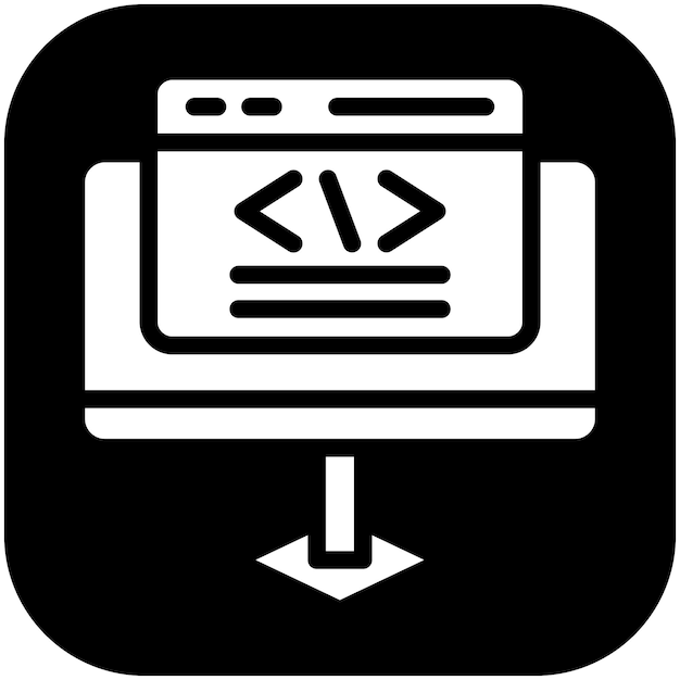 Ilustracja ikony wektorowej Front End Development z zestawem ikon No Code
