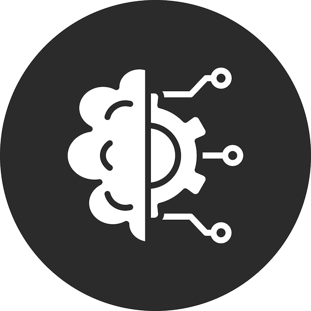 Ilustracja ikony wektorowej głębokiego uczenia się zestawu ikon Data Analytics