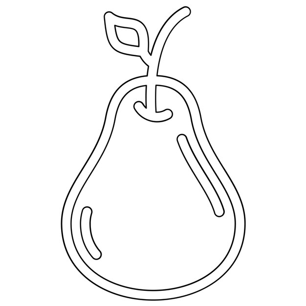Ilustracja ikony wektorowej gruszki z zestawu ikon jesieni
