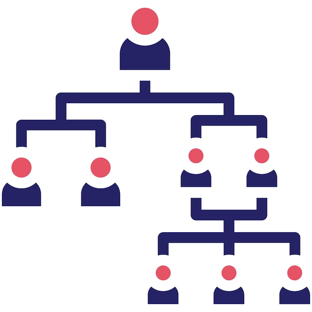 Plik wektorowy ilustracja ikony wektorowej hierarchii zestawu ikon zarządzania projektami