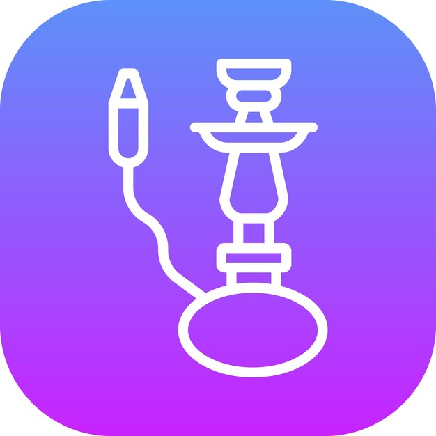 Ilustracja ikony wektorowej Hookah z Dubai Iconset
