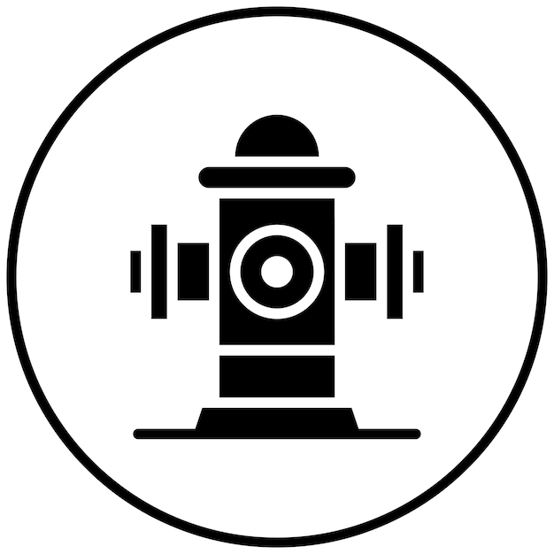 Ilustracja Ikony Wektorowej Hydrantu Ikony Strażaka