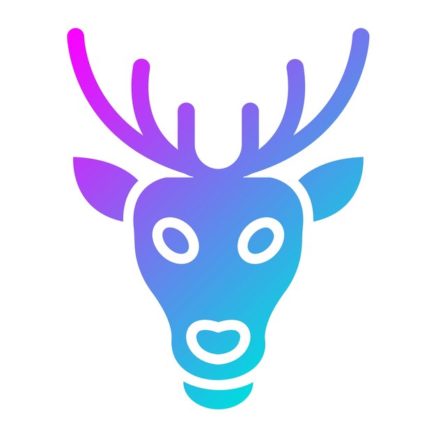 Ilustracja ikony wektorowej jelenia