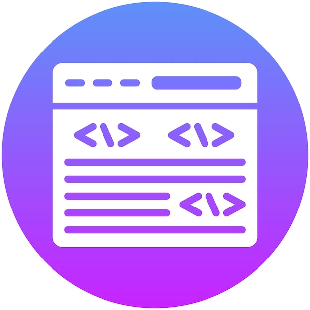 Ilustracja ikony wektorowej języka programowania No Code
