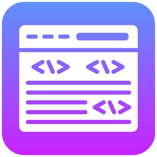 Ilustracja ikony wektorowej języka programowania No Code