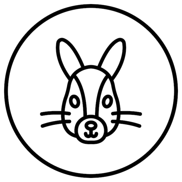 Plik wektorowy ilustracja ikony wektorowej królika