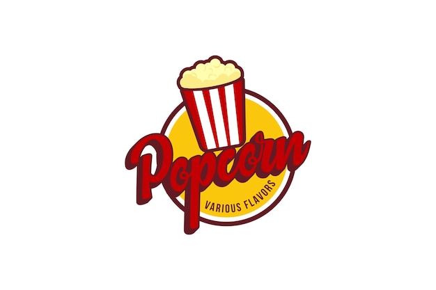 Plik wektorowy ilustracja ikony wektorowej logo popcorna