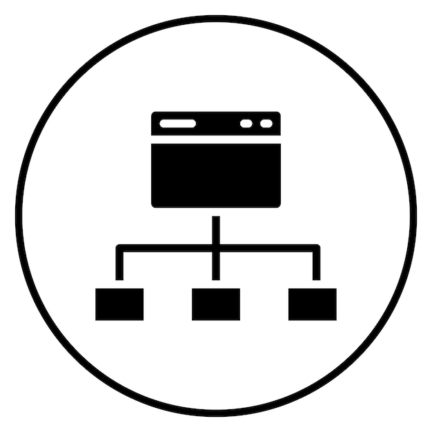 Ilustracja ikony wektorowej mapy witryny SEO i ikony SEM