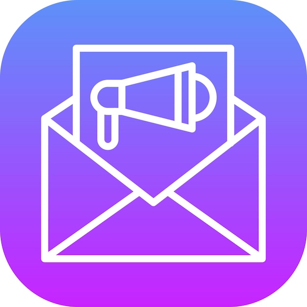 Ilustracja ikony wektorowej marketingu e-mailowego
