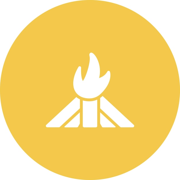 Plik wektorowy ilustracja ikony wektorowej ognia zimowego zestawu ikon