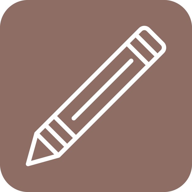 Ilustracja ikony wektorowej ołówka Office Stationery