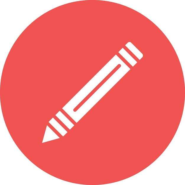 Ilustracja ikony wektorowej ołówka Office Stationery