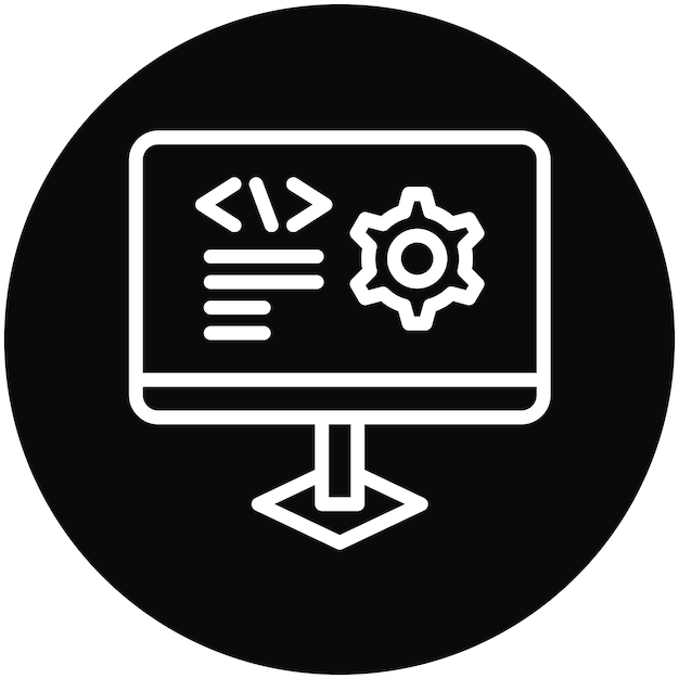 Ilustracja ikony wektorowej oprogramowania No Code