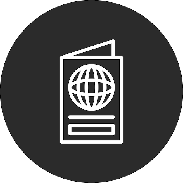 Ilustracja ikony wektorowej paszportu z ikony imigracji
