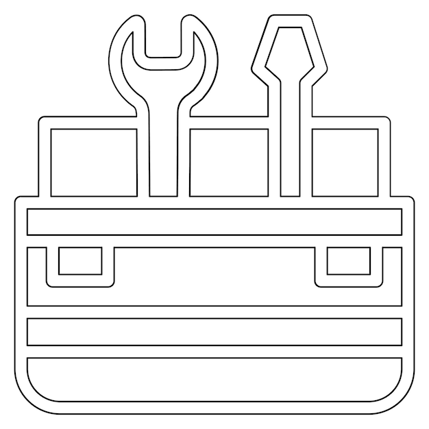 Plik wektorowy ilustracja ikony wektorowej pudełka z narzędziami do naprawy samochodów