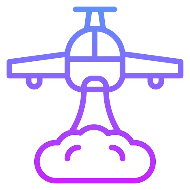 Ilustracja Ikony Wektorowej Samolotu Strażaka
