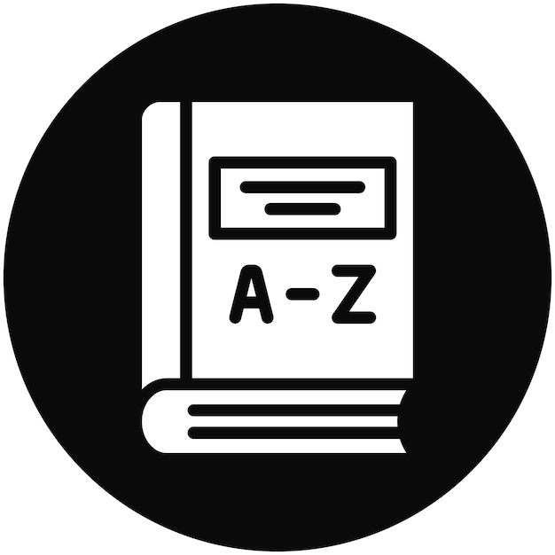 Ilustracja ikony wektorowej słownictwa zestawu ikon literatury