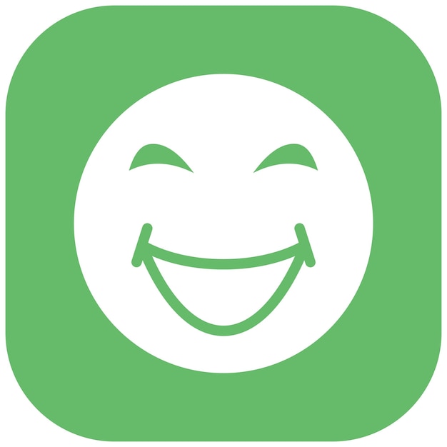 Ilustracja ikony wektorowej Smiling Squinting Face z zestawu ikon Emoji