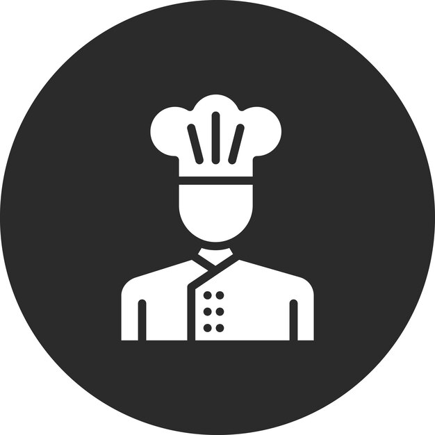 Ilustracja ikony wektorowej szefa kuchni zestawu ikon usług hotelowych